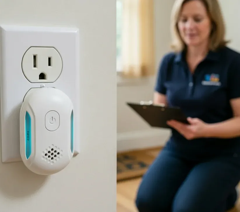 Woman presenting the benefits of switching to Vermix Pulse Pro ultrasonic technology