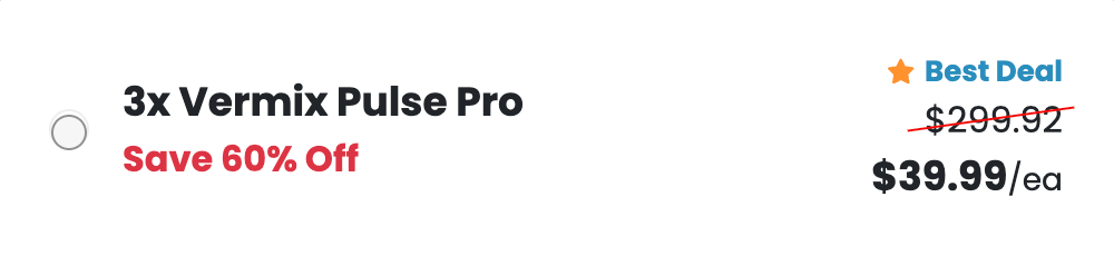 Vermix Pulse Pro 3-Pack Family Bundle with 60% Discount